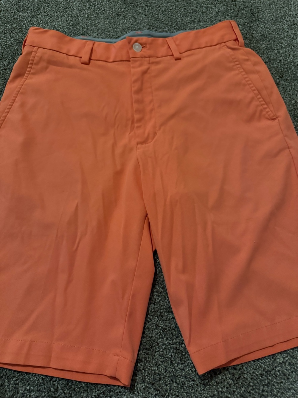 Walter Hagen Men's Orange Flat-Front Golf Shorts